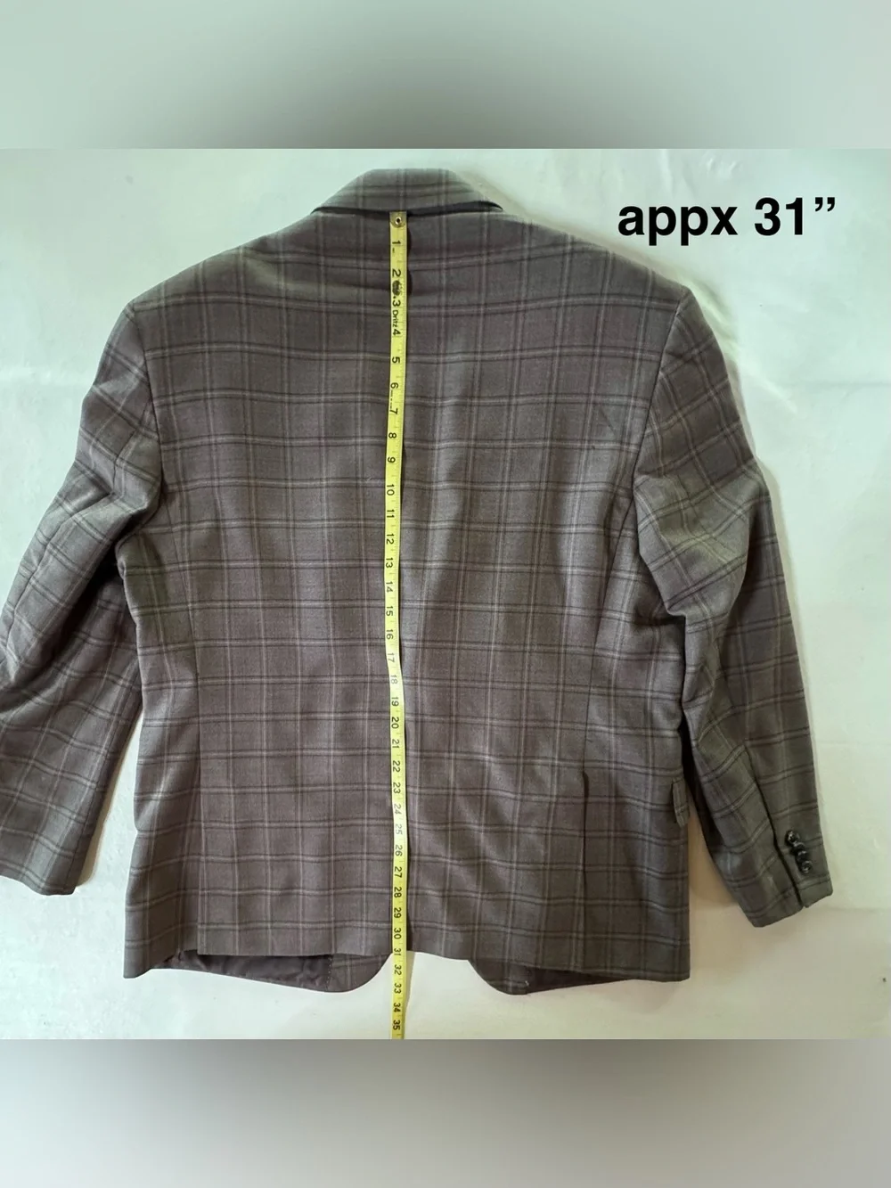 Jos. A. Bank Reserve Plaid Silk Wool Blend Sport Coat Traditional Fit 48R